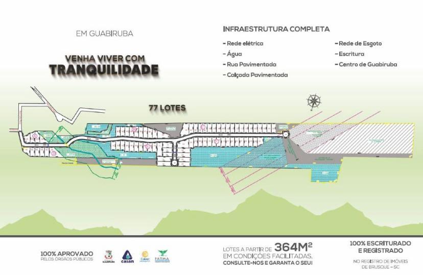 Lote/Terreno de 371m² no bairro CENTRO, em Guabiruba | Eu Corretor